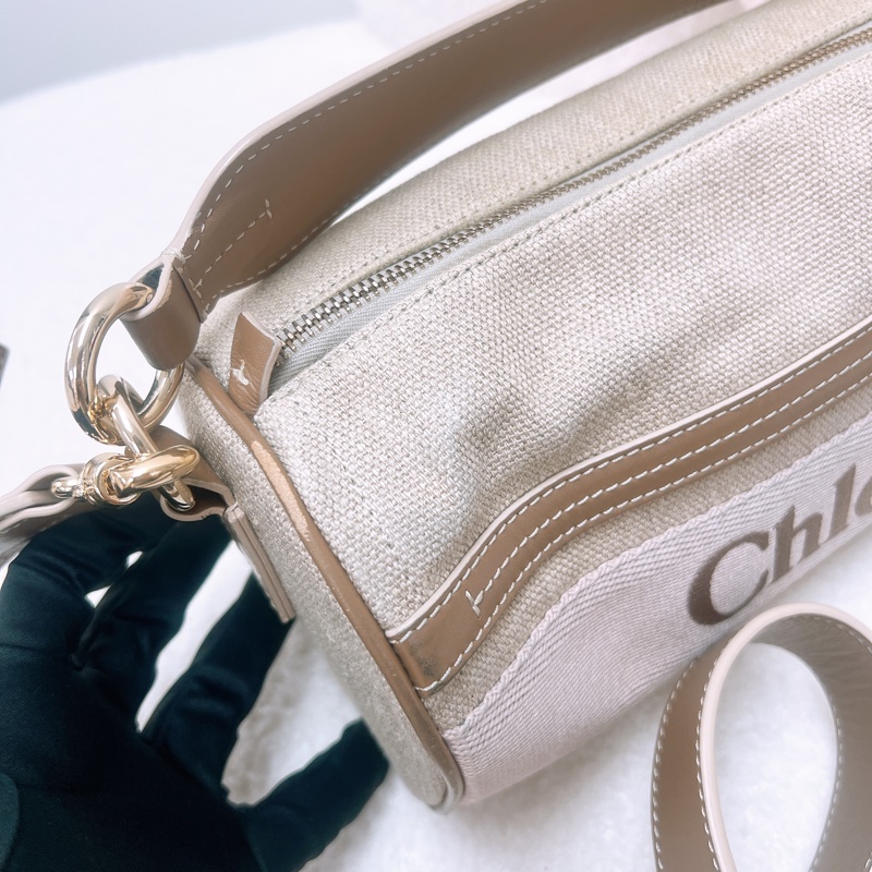 Chloe woody tube 裸粉色圓筒包-12