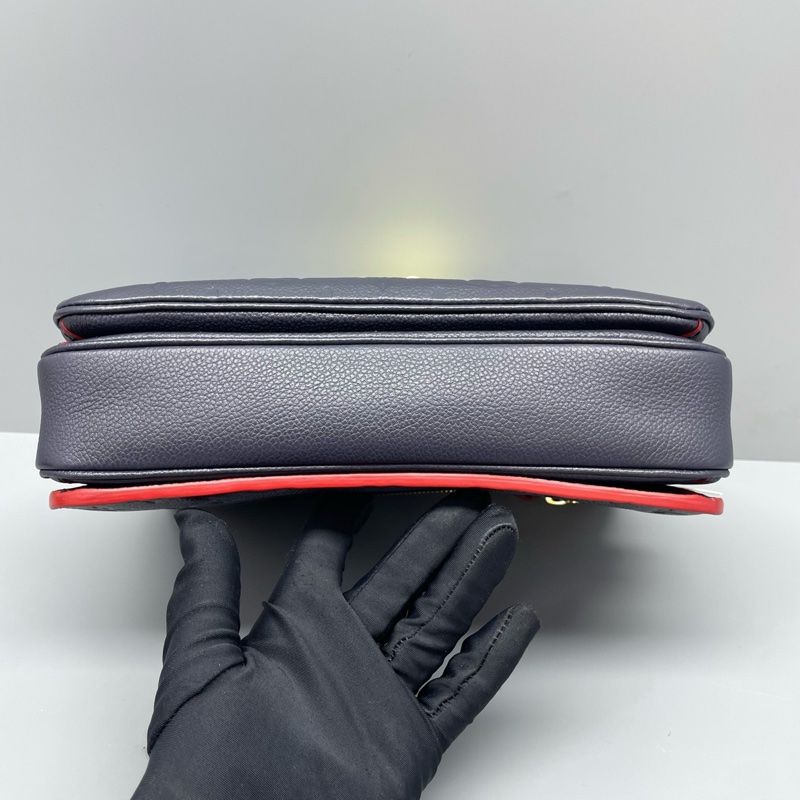 LV路易威登郵差包全皮深藍色17年芯片25*19*8cm-3