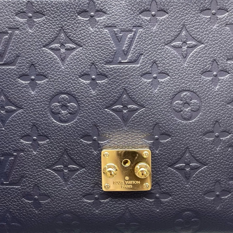 LV路易威登郵差包全皮深藍色17年芯片25*19*8cm-10