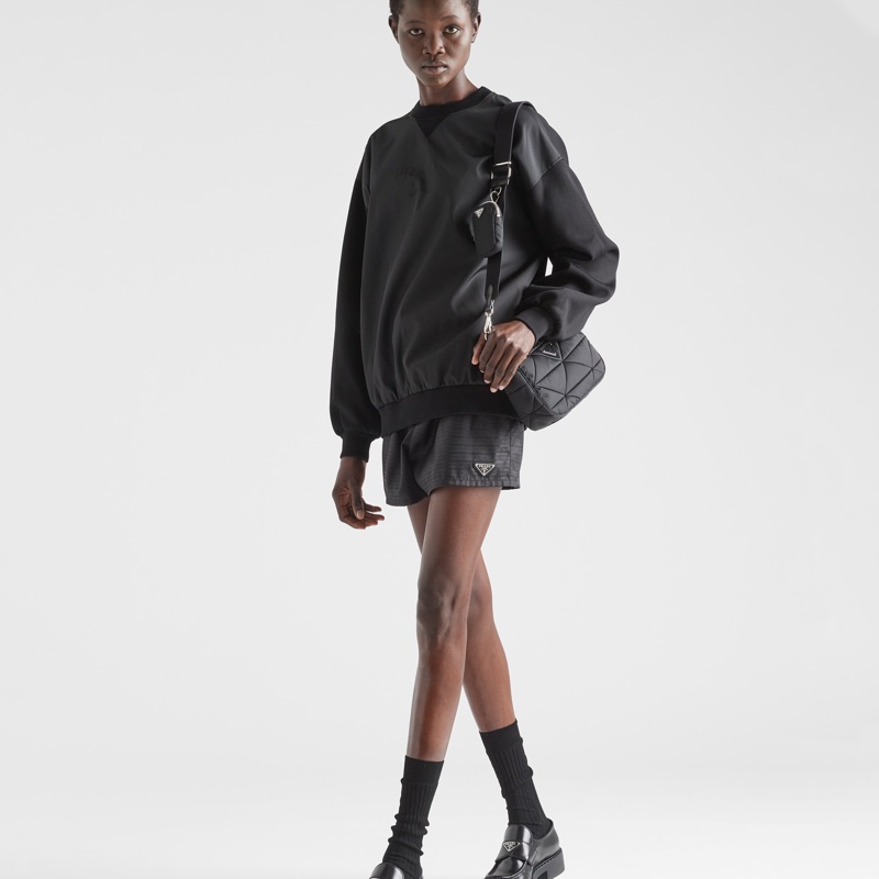 Prada 女士 徽標套頭衛衣XS S M L碼-1