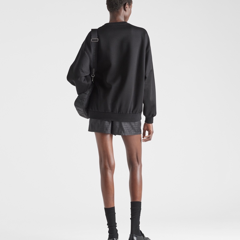 Prada 女士 徽標套頭衛衣XS S M L碼-3