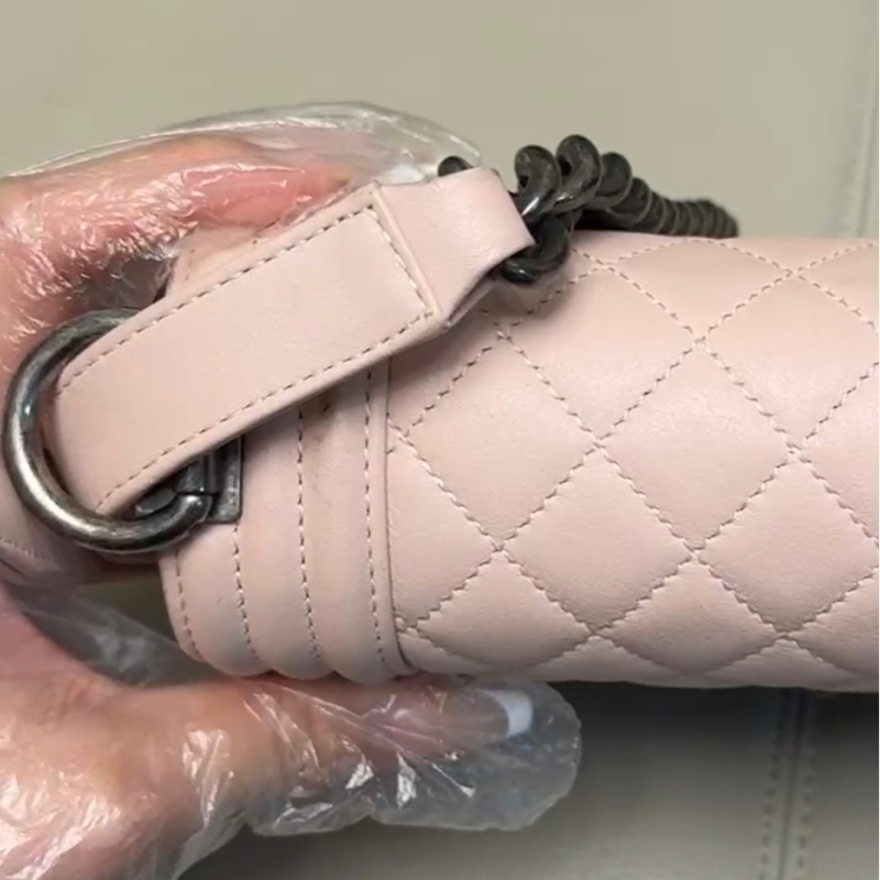 【97新 ✨ 全網最低價！】絕版少有 CHANEL(香奈兒) Leboy 小號 櫻花粉色 銀扣 有保卡 吊牌（下單前先詢問庫存❗️）-13