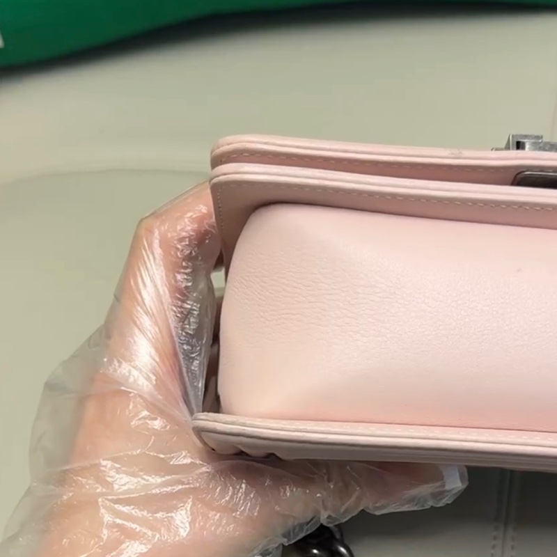 【97新 ✨ 全網最低價！】絕版少有 CHANEL(香奈兒) Leboy 小號 櫻花粉色 銀扣 有保卡 吊牌（下單前先詢問庫存❗️）-15