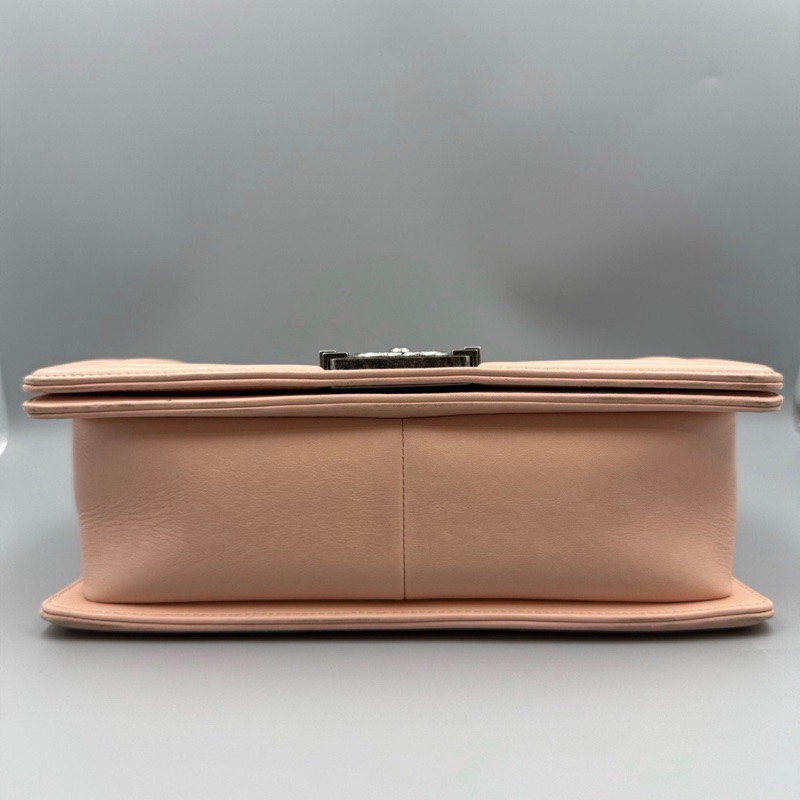 【97新 ✨ 全網最低價！】絕版少有 CHANEL(香奈兒) Leboy 小號 櫻花粉色 銀扣 有保卡 吊牌（下單前先詢問庫存❗️）-5