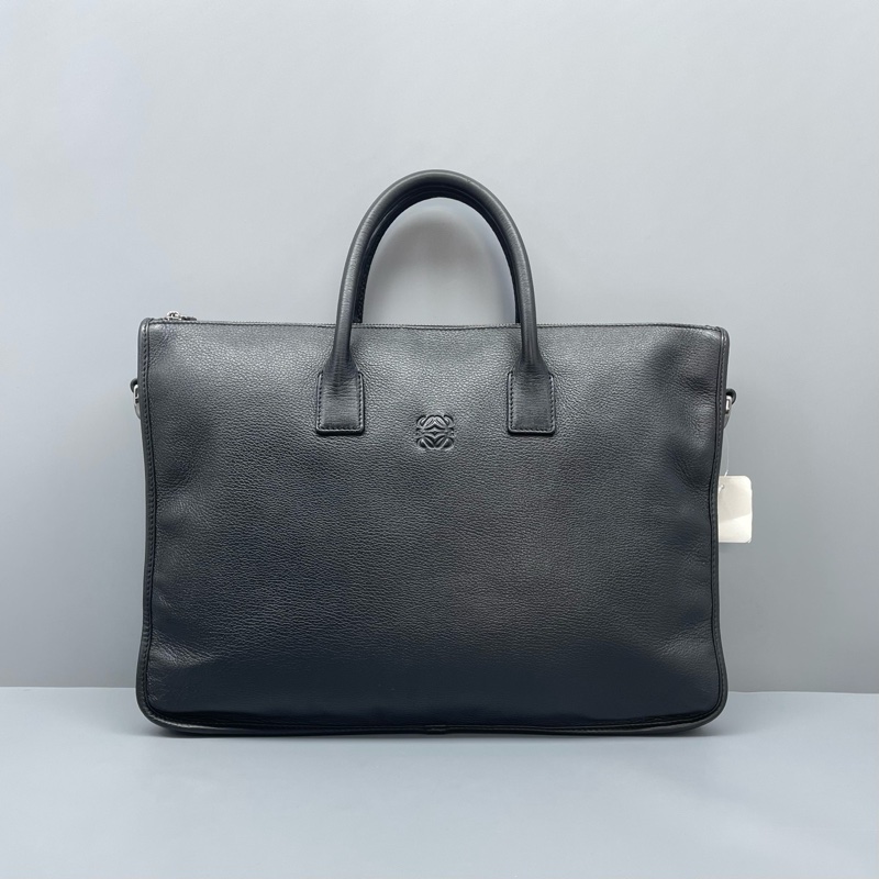LOEWE羅意威大號黑色公文包 缺肩帶 41*30*8cm-0