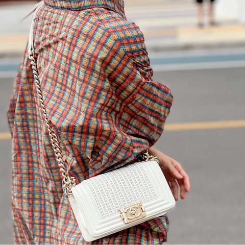 【夢境收藏級🤍童話革命✨大全套】Chanel 白雪珍珠Leboy 小號鏈條包｜單肩包｜斜背包