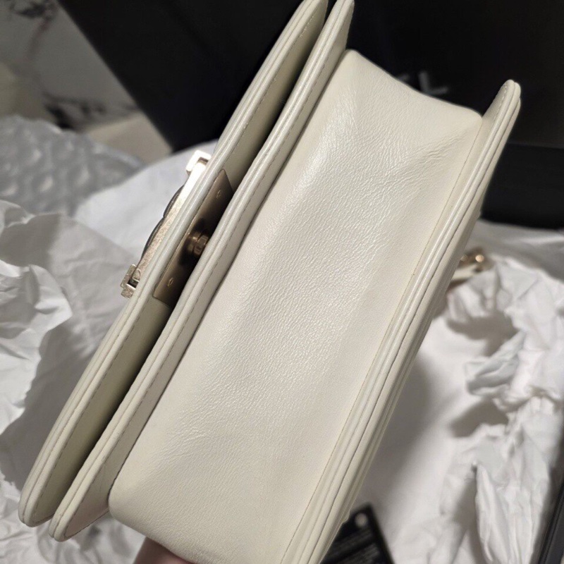 【夢境收藏級🤍童話革命✨大全套】Chanel 白雪珍珠Leboy 小號鏈條包|單肩包|斜背包-7