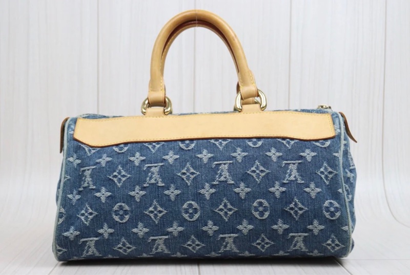 「JL精品代購」9新 LV 丹寧Noe Speedy 手提包-3