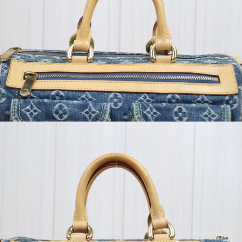 「JL精品代購」9新 LV 丹寧Noe Speedy 手提包-5