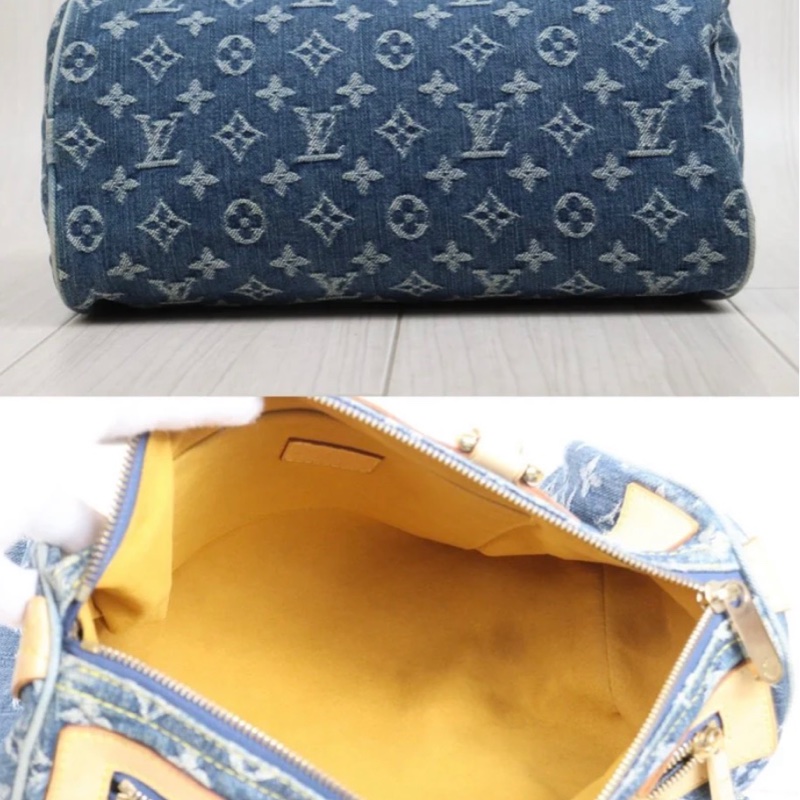 「JL精品代購」9新 LV 丹寧Noe Speedy 手提包-7