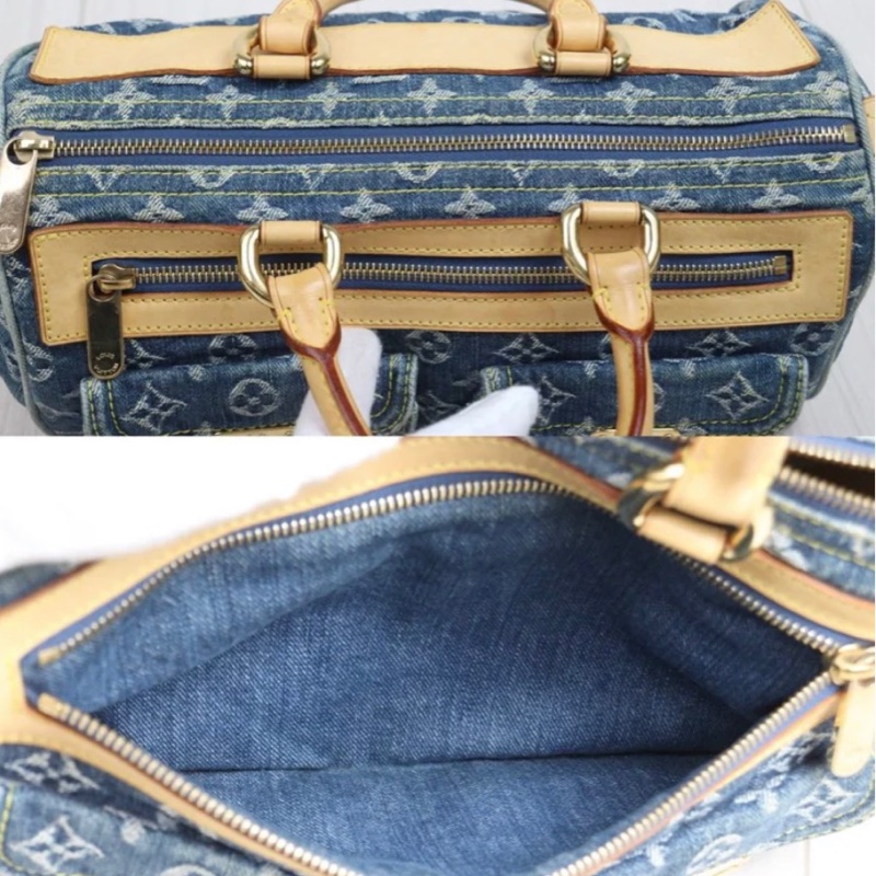 「JL精品代購」9新 LV 丹寧Noe Speedy 手提包-11