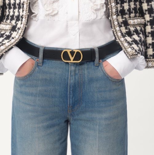 Valentino 女士 VLOGO 標誌性腰帶65 70 75 80 85 90 95 100 105碼3cm-2