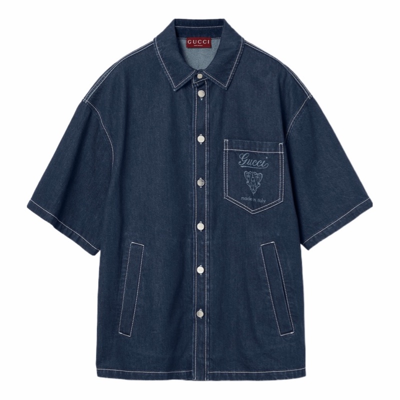 Gucci 男士 短袖襯衫IT-46 IT-48 IT-50碼-0