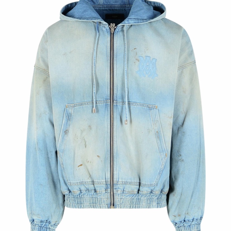 Amiri 男士 長袖連帽牛仔夾克S M L XL碼-1