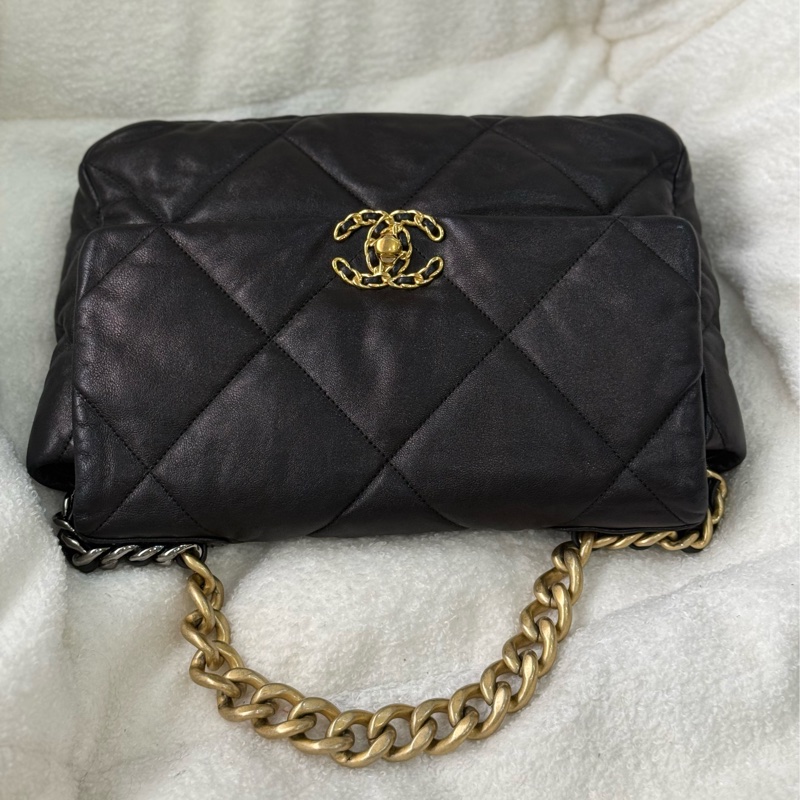 Chanel 19bag 黑金 中號 30cm-2