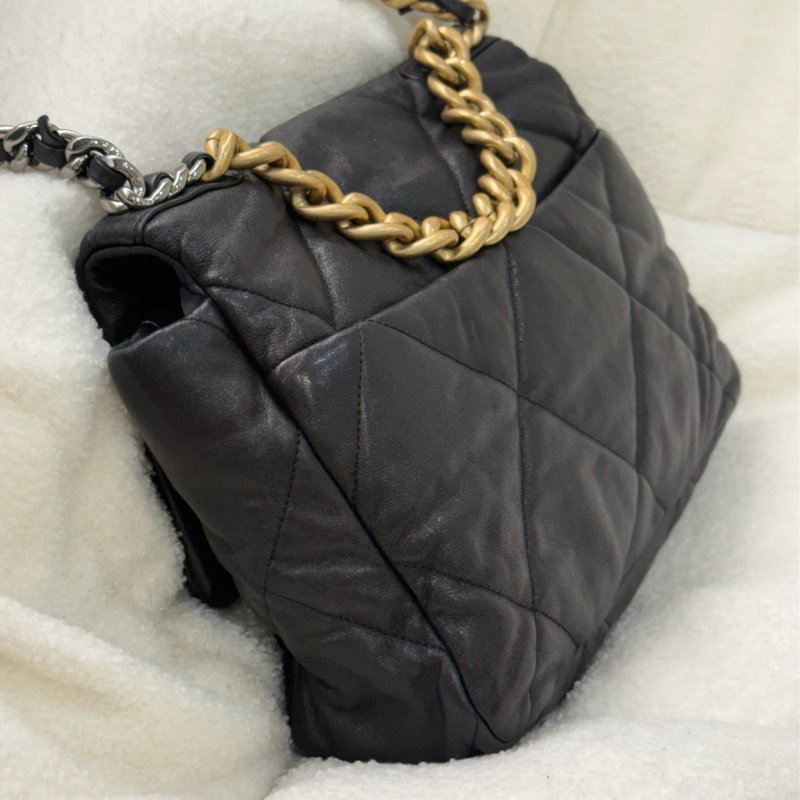 Chanel 19bag 黑金 中號 30cm-4