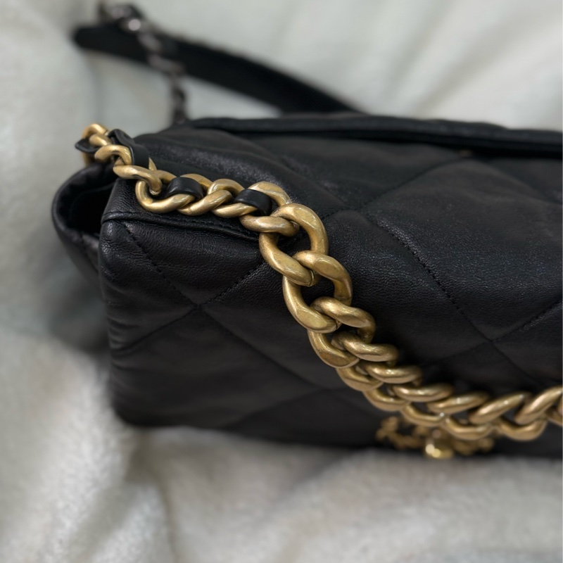 Chanel 19bag 黑金 中號 30cm-12