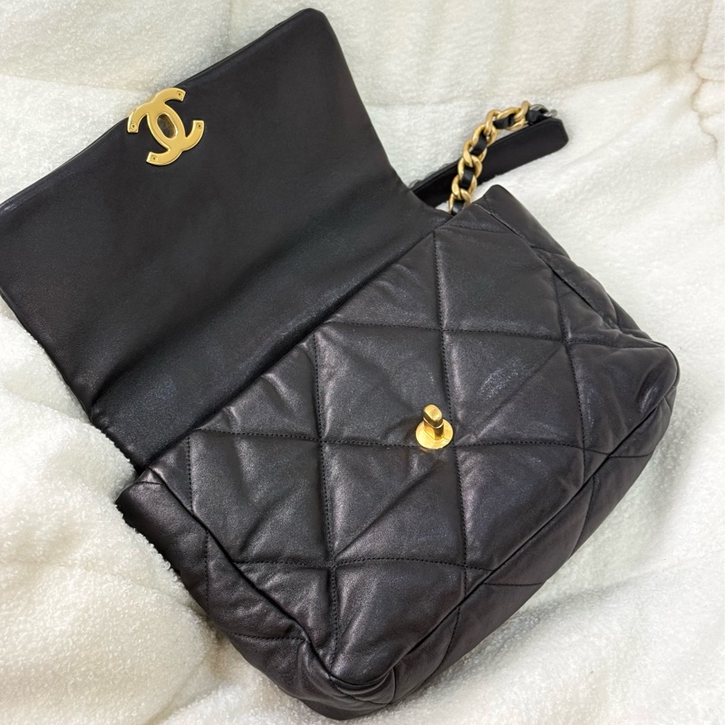 Chanel 19bag 黑金 中號 30cm-13