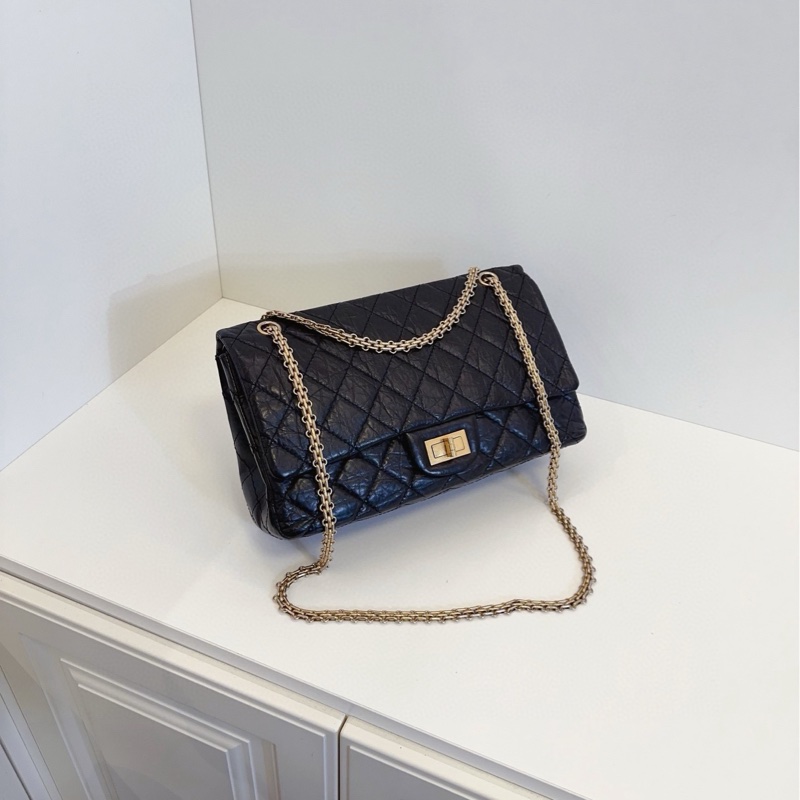 ✨Chanel 經典2.55黑金鏈條包 包型好 狀況不錯🖤-4