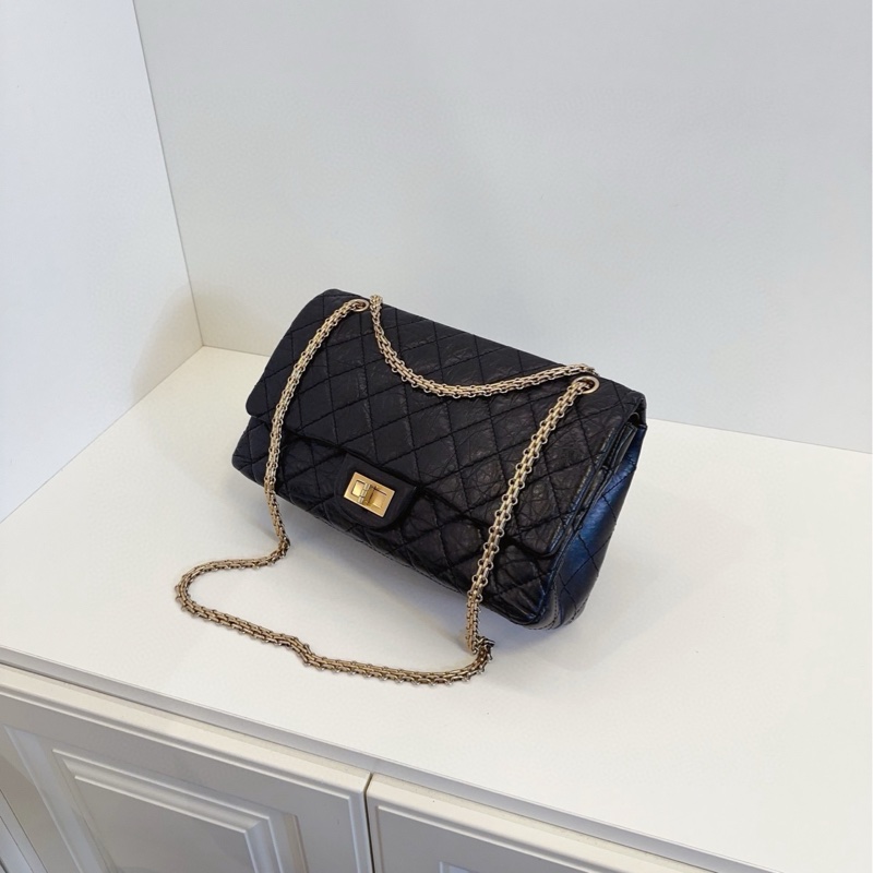 ✨Chanel 經典2.55黑金鏈條包 包型好 狀況不錯🖤-5