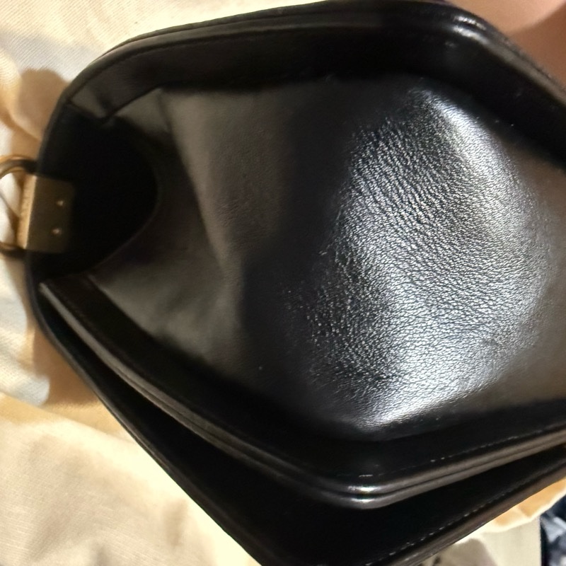 台灣現貨 Chanel Leboy boy 山形紋 黑金25cm-3