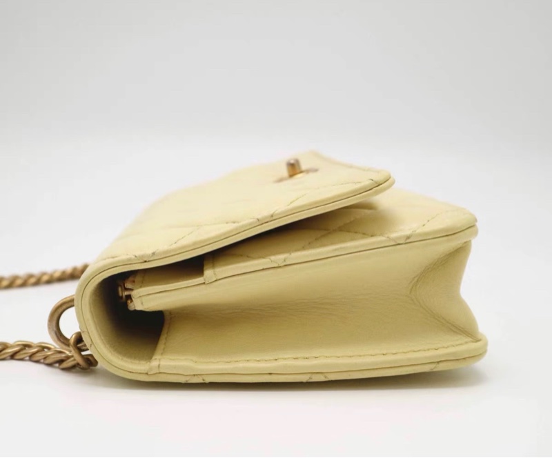【97新 ✨ 全網最低價!】CHANEL 香奈兒 Woc 小鴨黃 羊皮 金扣 山茶花調節扣 鏈條斜挎包(下單前先詢問庫存❗️)-6