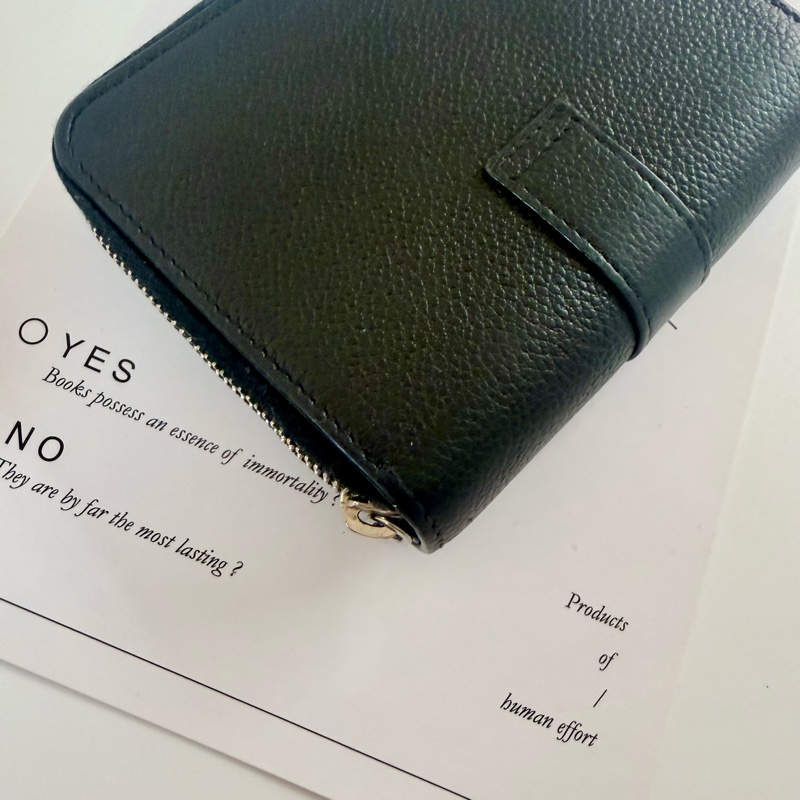 ✔️ Saint Laurent YSL 聖羅蘭 荔枝紋牛皮拉鍊短夾-13