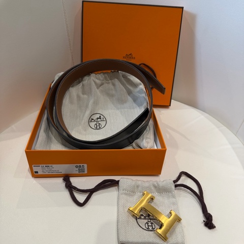 愛馬仕皮帶 雙面寬 H金扣 85號！誰買誰賺到