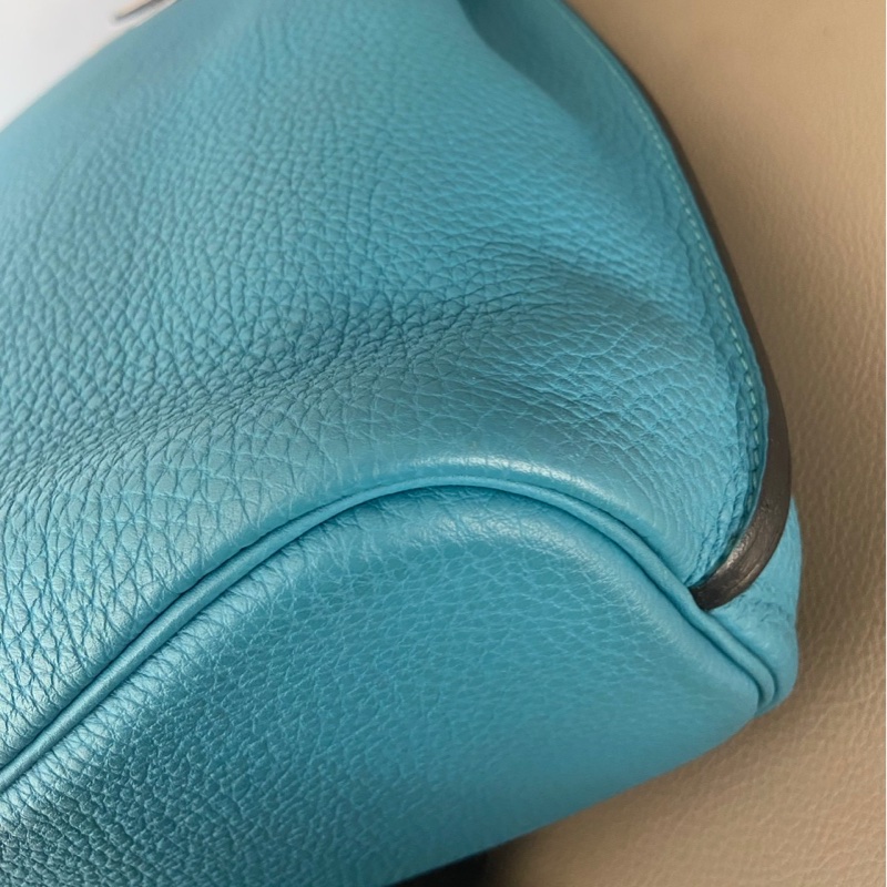 🌈Hermes💙So kelly 22💙松石藍銀扣🌈98.5新🌟togo皮🌟愛馬仕🌟-7