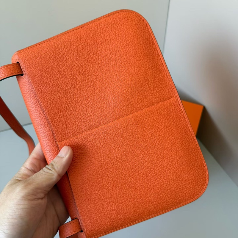 🌈Hermes🧡Halzan 25🧡9J橙色銀扣🌟全新閑置🌟全套有單🌈愛馬仕🌟-7