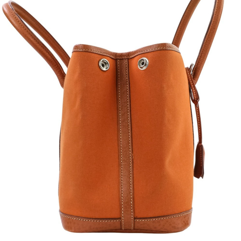 Hermes Hermès 花園派對 TPM Toile Officier x Negonda 手提包，Potiron Orange，□I Stamp，女裝，Lux，二手品牌-2