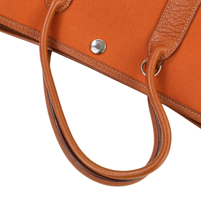 Hermes Hermès 花園派對 TPM Toile Officier x Negonda 手提包，Potiron Orange，□I Stamp，女裝，Lux，二手品牌-5