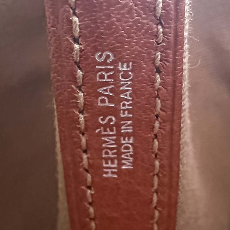 Hermes Hermès 花園派對 TPM Toile Officier x Negonda 手提包，Potiron Orange，□I Stamp，女裝，Lux，二手品牌-7