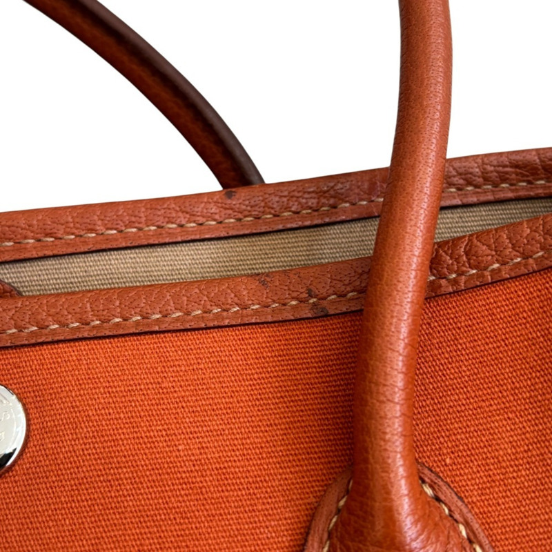Hermes Hermès 花園派對 TPM Toile Officier x Negonda 手提包，Potiron Orange，□I Stamp，女裝，Lux，二手品牌-16