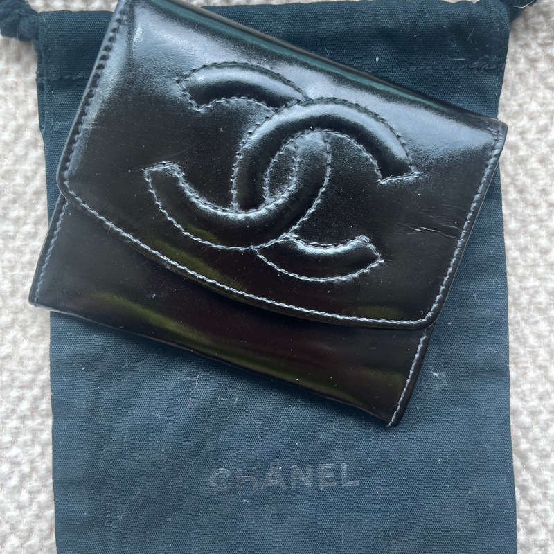 Chanel 香奈兒漆皮零錢小包-0