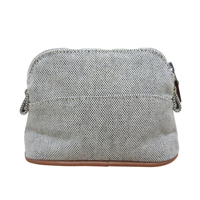 愛馬仕 Bolide 迷你化妝包，米白色和棕色，女士，奢侈品，二手品牌-1