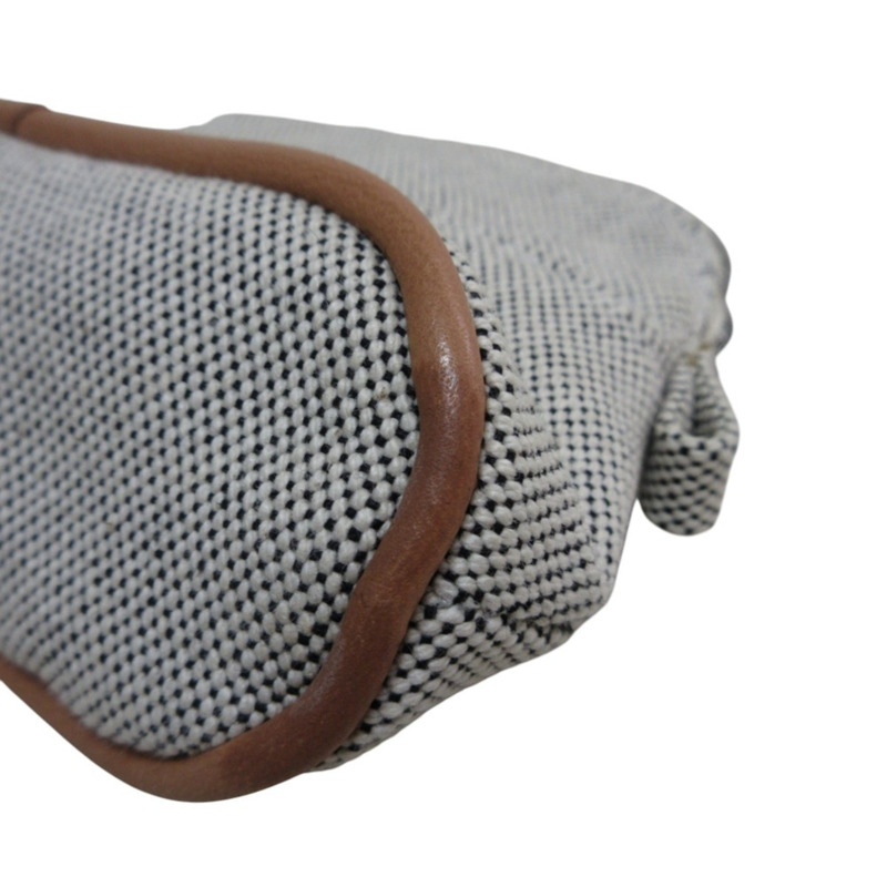 愛馬仕 Bolide 迷你化妝包，米白色和棕色，女士，奢侈品，二手品牌-8