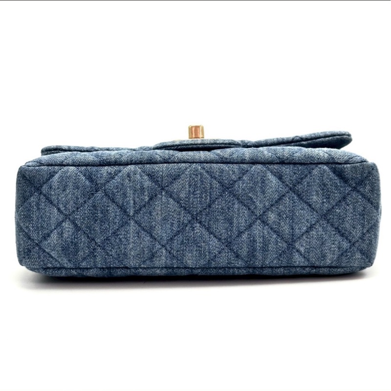 成色優💯超搶手❤️‍🔥 Chanel香奈兒丹寧牛仔cf金球大Mini單肩斜挎包-11