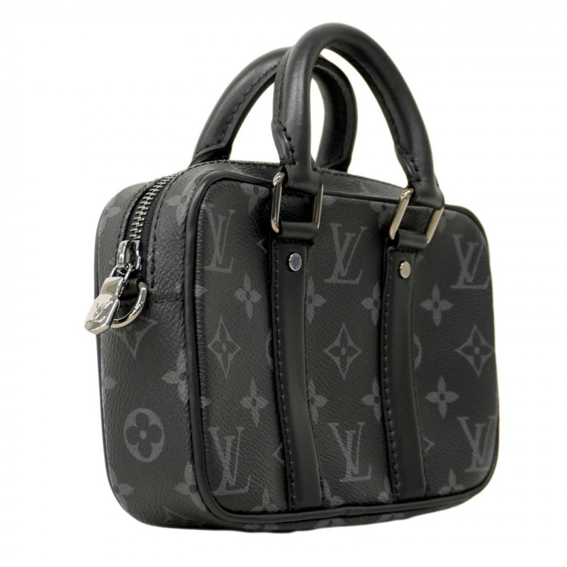 路易威登 Monogram Eclipse Nano PDV 男士手提包 M82770 黑色兩用包-1