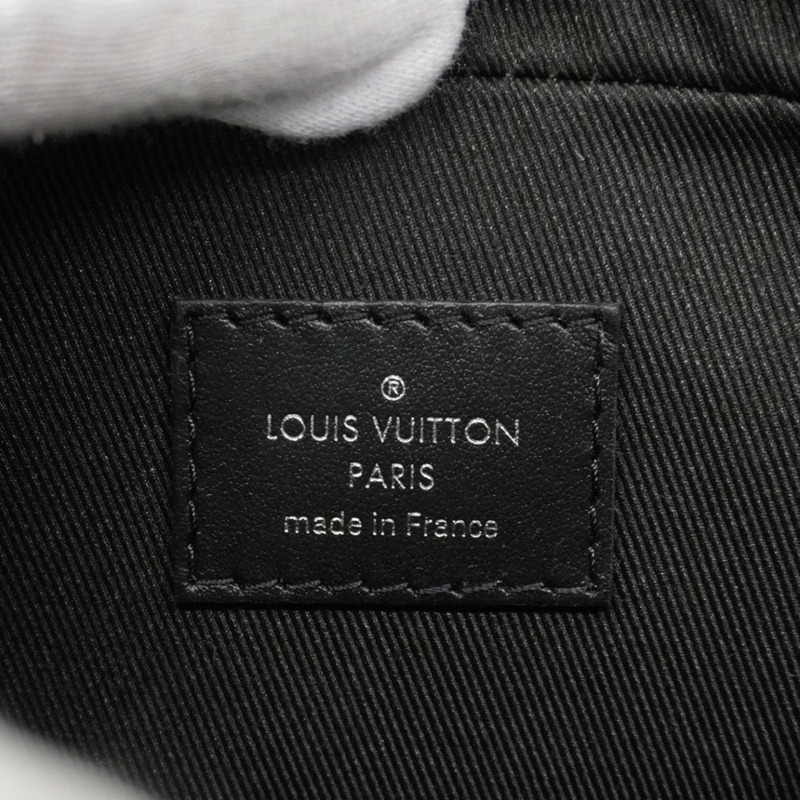 路易威登 Monogram Eclipse Nano PDV 男士手提包 M82770 黑色兩用包-4