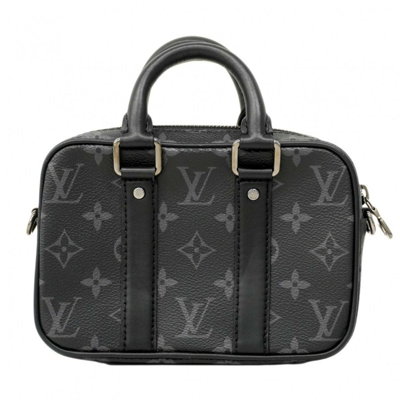 路易威登 Monogram Eclipse Nano PDV 男士手提包 M82770 黑色兩用包-9