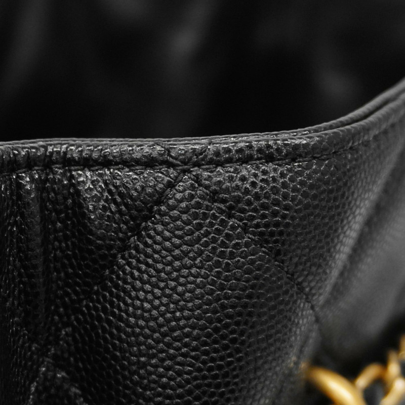 香奈兒 Matelasse 鏈條肩背包，魚子醬紋皮革，香檳黑，女士-5