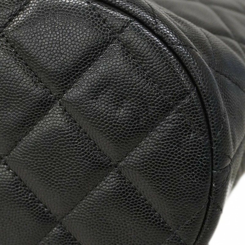 香奈兒 Matelasse 鏈條肩背包，魚子醬紋皮革，香檳黑，女士-6