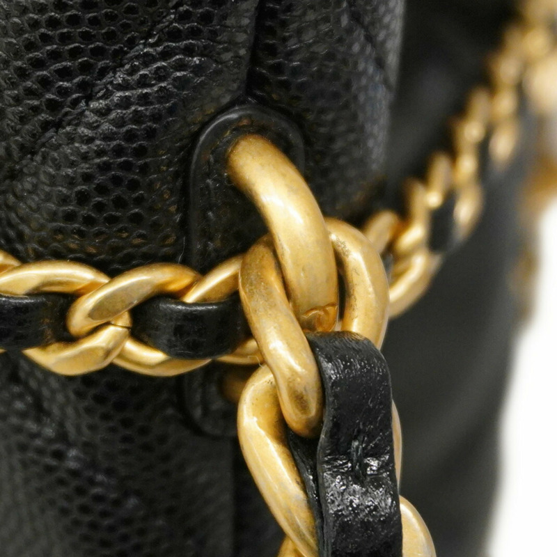 香奈兒 Matelasse 鏈條肩背包，魚子醬紋皮革，香檳黑，女士-7