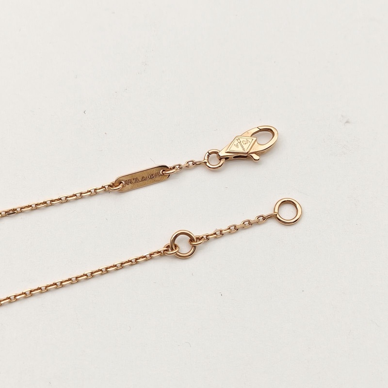 VAN CLEEF&ARPELS SweetAlhambra小號單花手鏈新扣18K玫瑰金/紅玉髓S-M碼-3