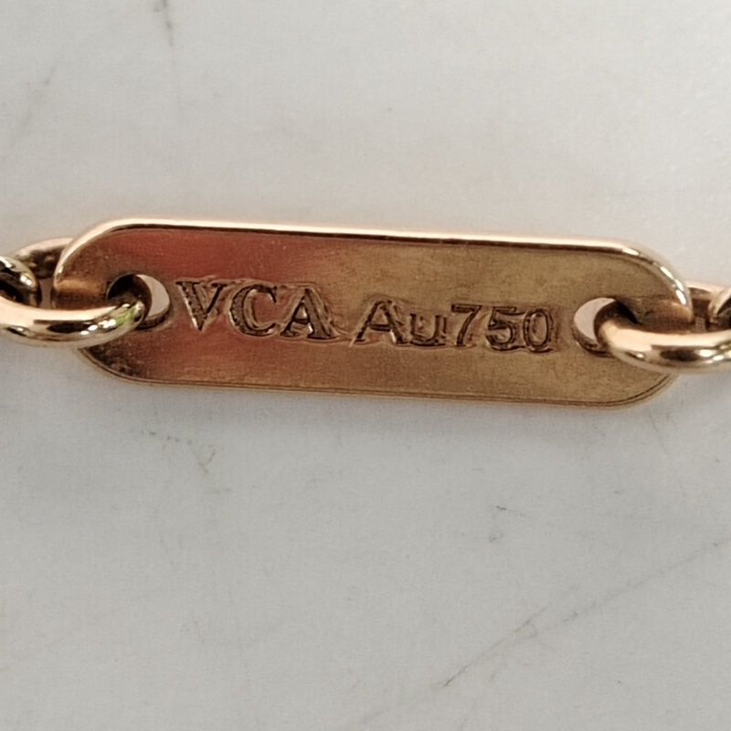 VAN CLEEF&ARPELS SweetAlhambra小號單花手鏈新扣18K玫瑰金/紅玉髓S-M碼-5