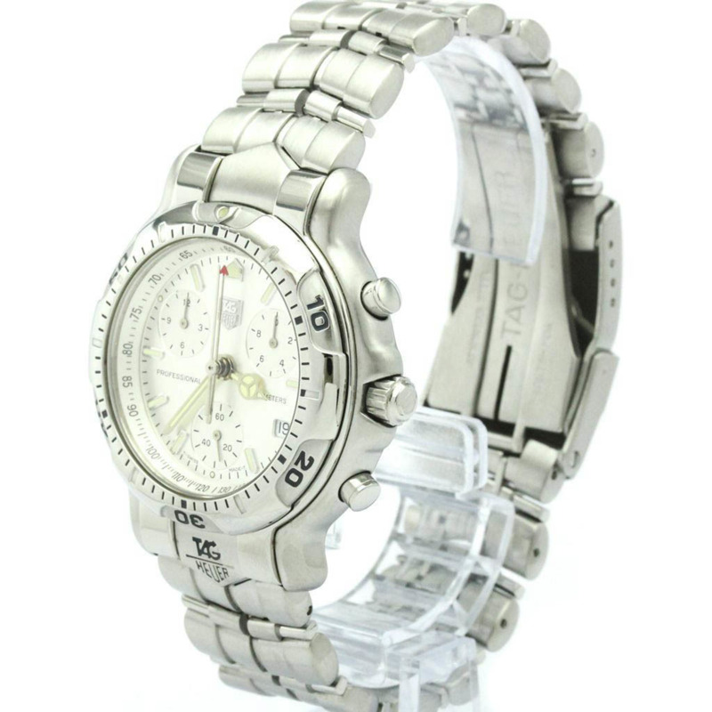 TAG HEUER 6000 計時碼錶 精鋼石英男士腕錶 CH1110 拋光-1