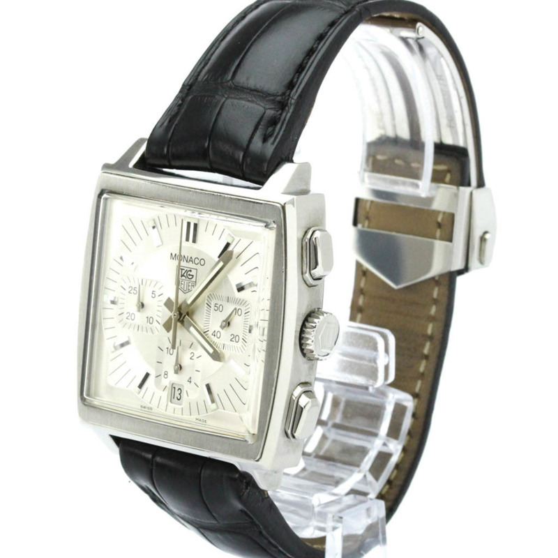 TAG HEUER 豪雅摩納哥系列計時碼錶精鋼自動男士腕錶 CW2112 拋光-1