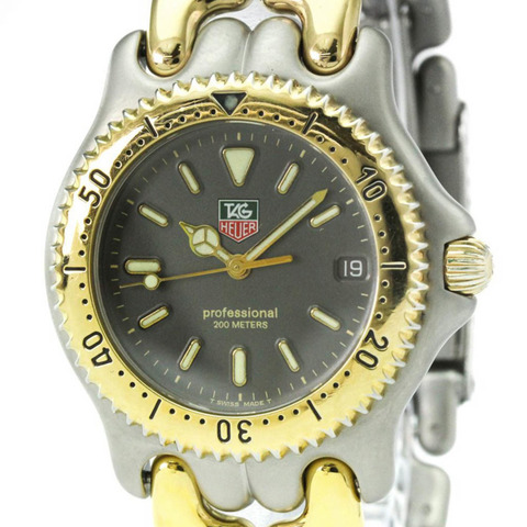 TAG HEUER SEL 200M 鍍金鋼石英男錶 S95.206 拋光