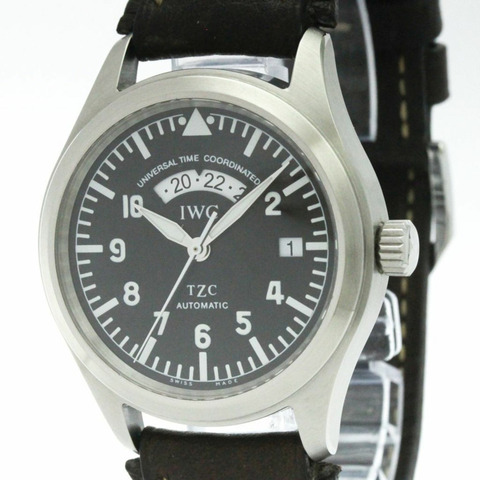 IWC飛行員系列UTC精鋼皮革自動男錶IW325101拋光款